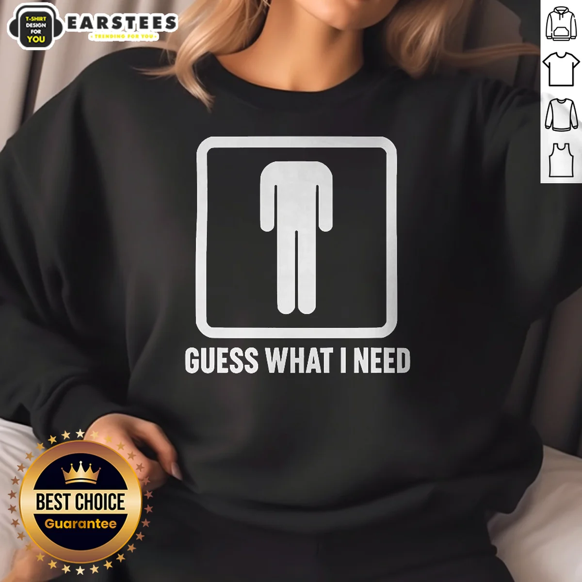 Hot Guess What I Need Man Silhouette Shirt - Image 4