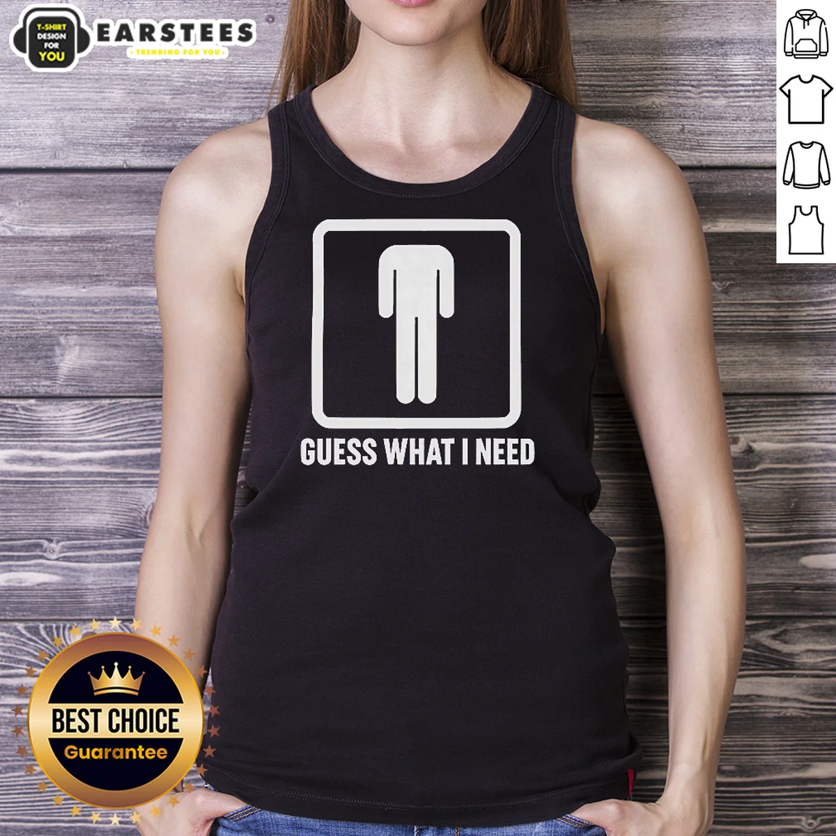 Hot Guess What I Need Man Silhouette Shirt - Image 5