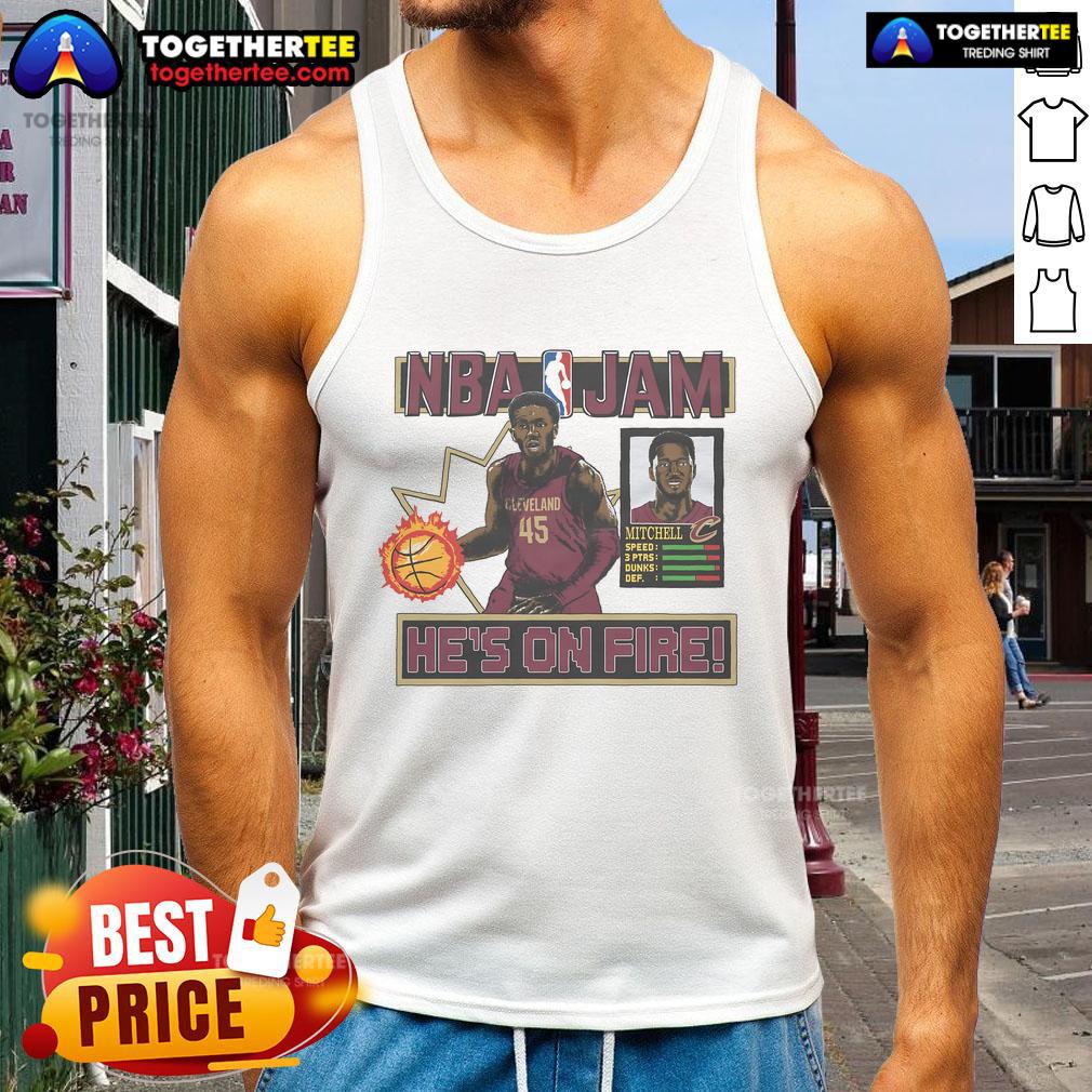 Official NBA Jam Cavaliers Donovan Mitchell T-Shirt - Image 4