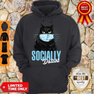 Alternative view of Top Black Cat Face Mask Socially Distant Shirt