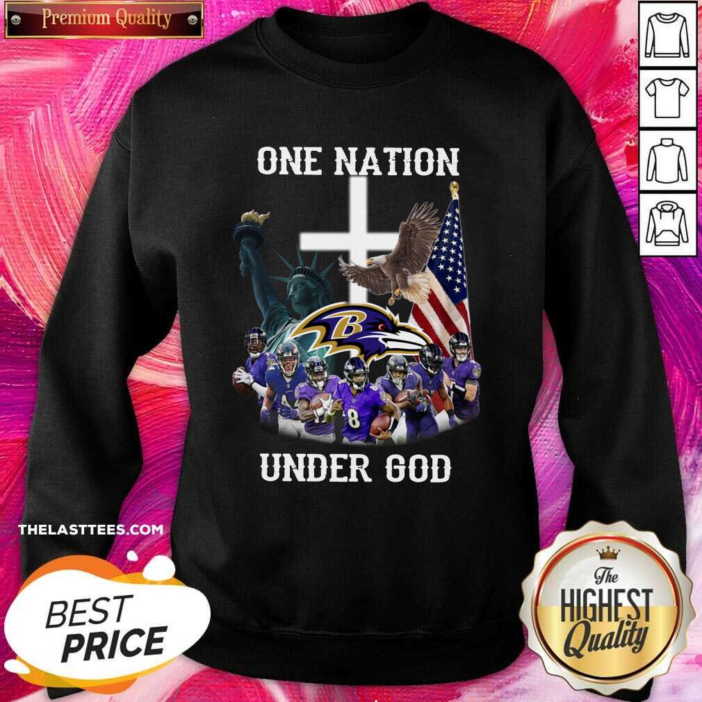 Perfect Baltimore Ravens One Nation Under God Shirt - Image 4