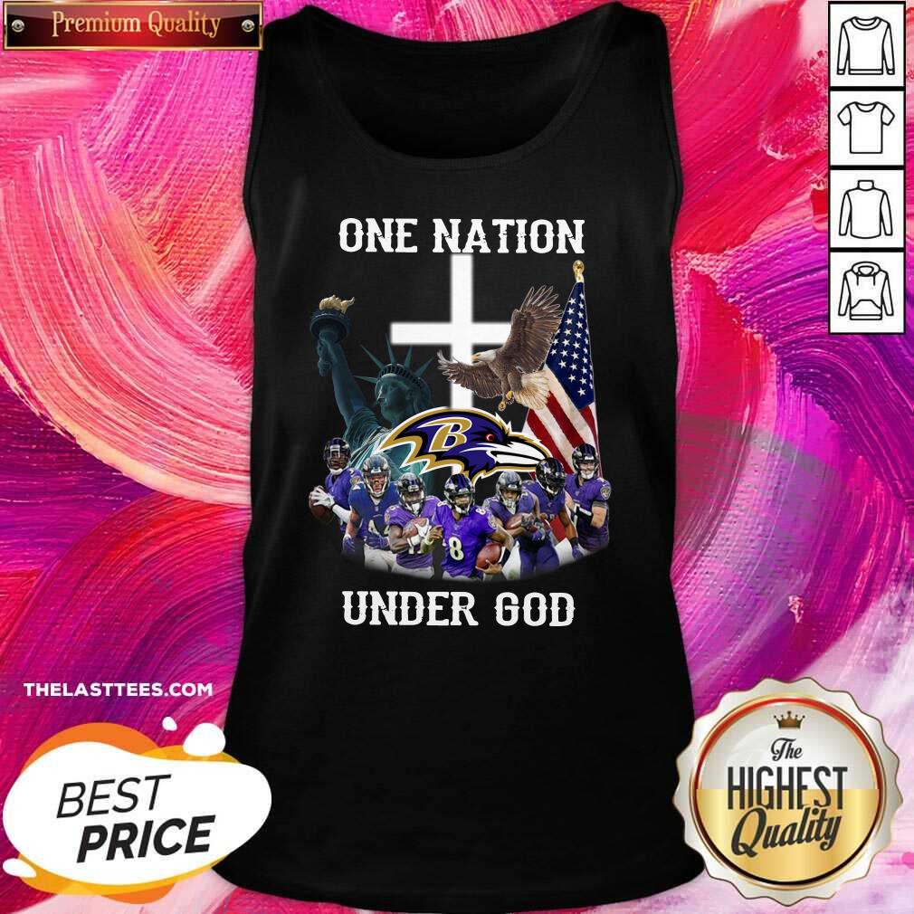 Perfect Baltimore Ravens One Nation Under God Shirt - Image 3