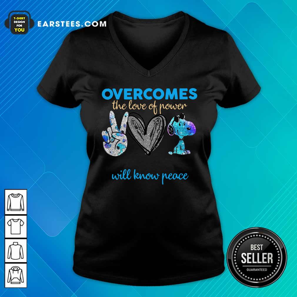 Overcomes The Love Of Power Will Know Peace Love Snoopy Shirt - Image 5