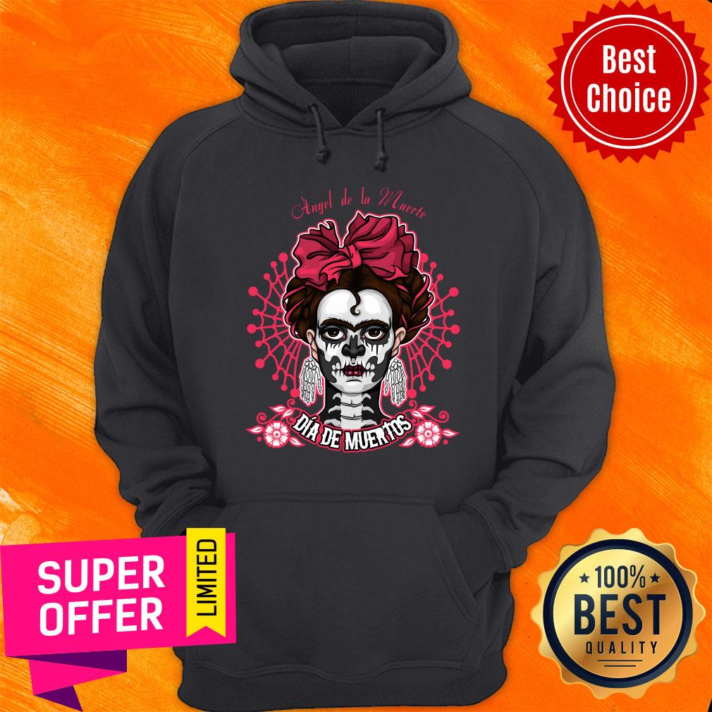 Angel De La Muerte Dia De Muertos Skull Girl Shirt - Image 2
