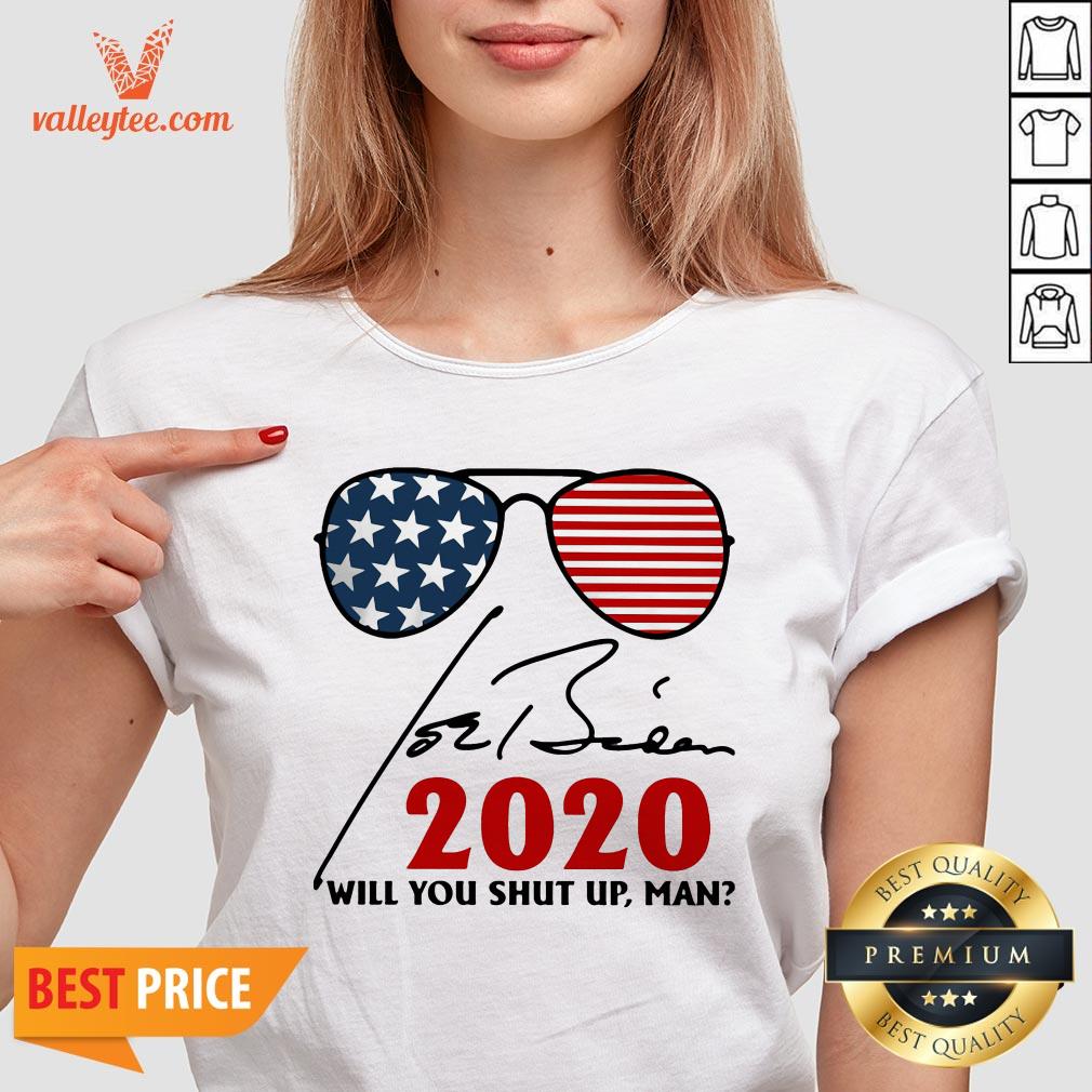 Will You Shut Up Man Joe Biden 2020 American Flag Shirt - Image 4