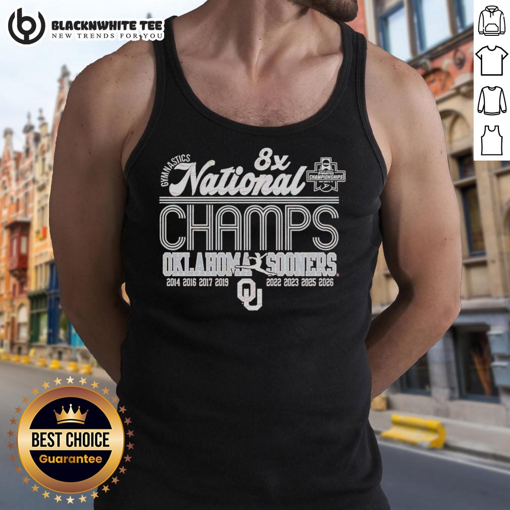 Hot Klahoma Sooners 2026 Women's Gymnastics 8 Time National Champions T-Shirt - Image 4