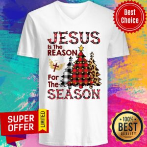 Alternative view of Jesus Is The Reason For The Season Christmas Trees Shirt