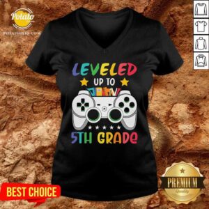 Alternative view of Leveled Up To 5th Grade Shirt