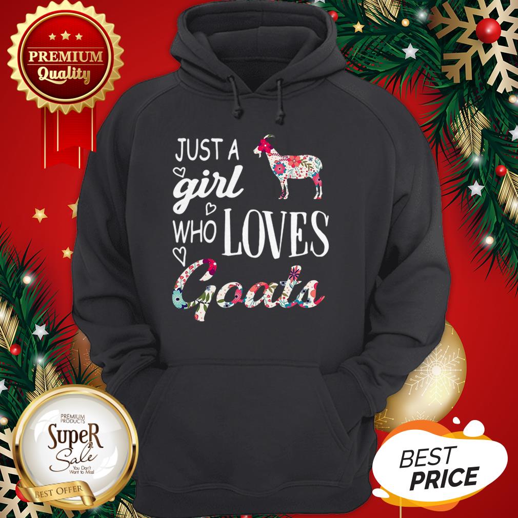 Official Flowers Just A Girl Who Loves Goats Shirt - Image 5