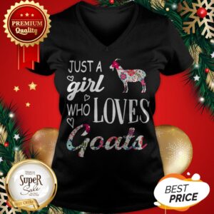 Alternative view of Official Flowers Just A Girl Who Loves Goats Shirt
