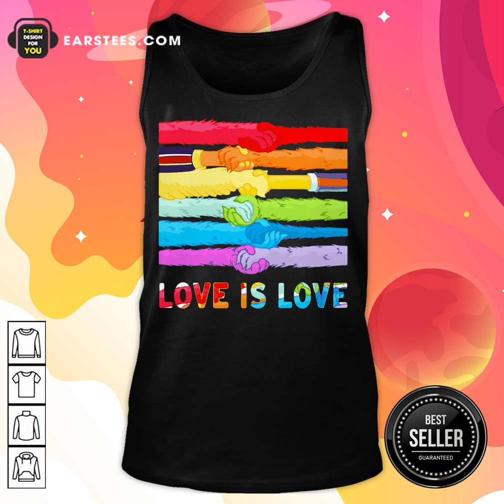 Top LGBT Love Is Love Hold Hand Shirt - Image 2
