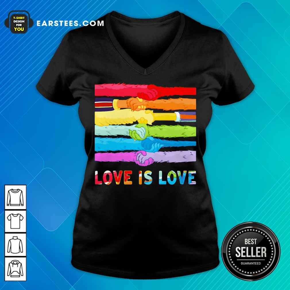 Top LGBT Love Is Love Hold Hand Shirt - Image 5