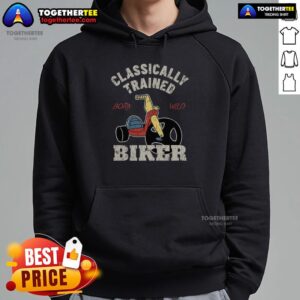 Alternative view of Premium Classically Trained Biker Born Wild T-Shirt