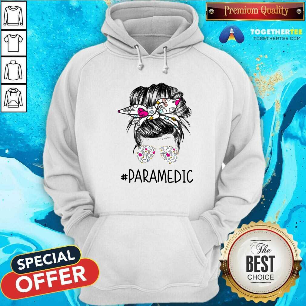 Colorful Bun Hair Sunglasses Headband Paramedic Shirt - Image 5