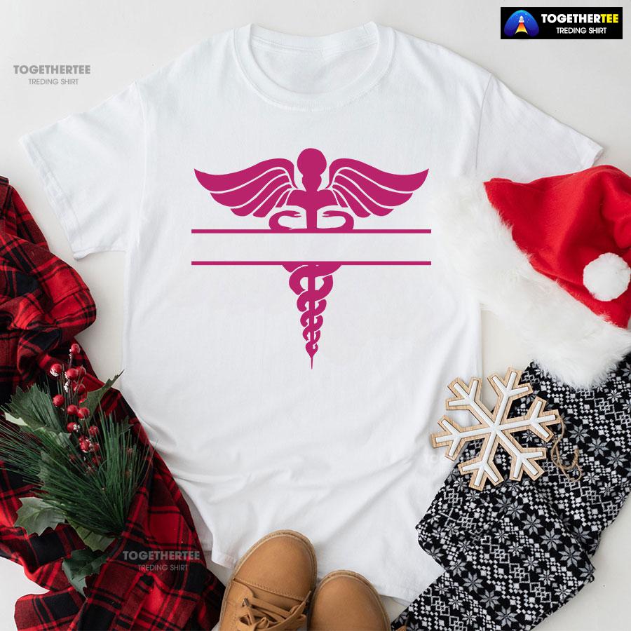 Nurse Caduceus Symbol T-Shirt - Image 5