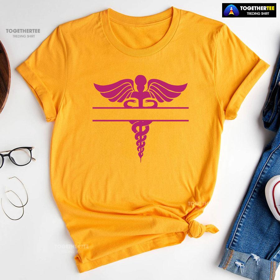 Nurse Caduceus Symbol T-Shirt - Image 11