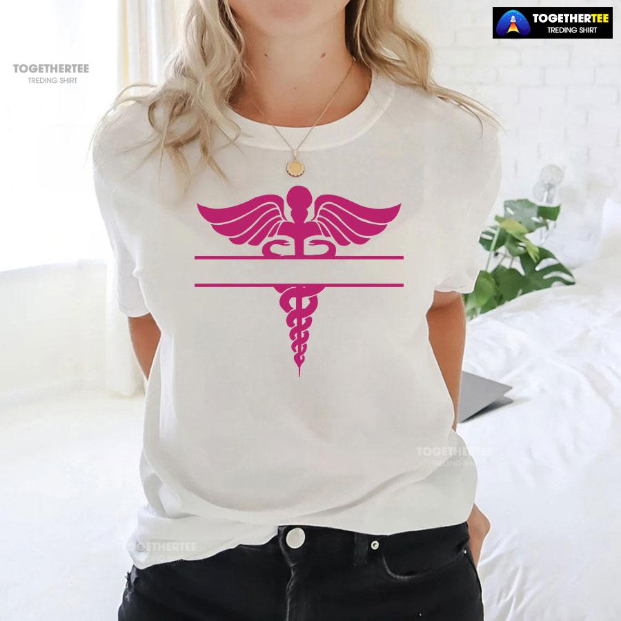 Nurse Caduceus Symbol T-Shirt - Image 3