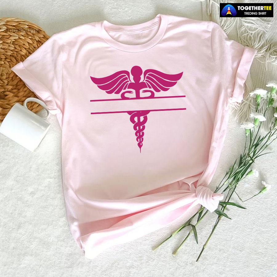 Nurse Caduceus Symbol T-Shirt - Image 7