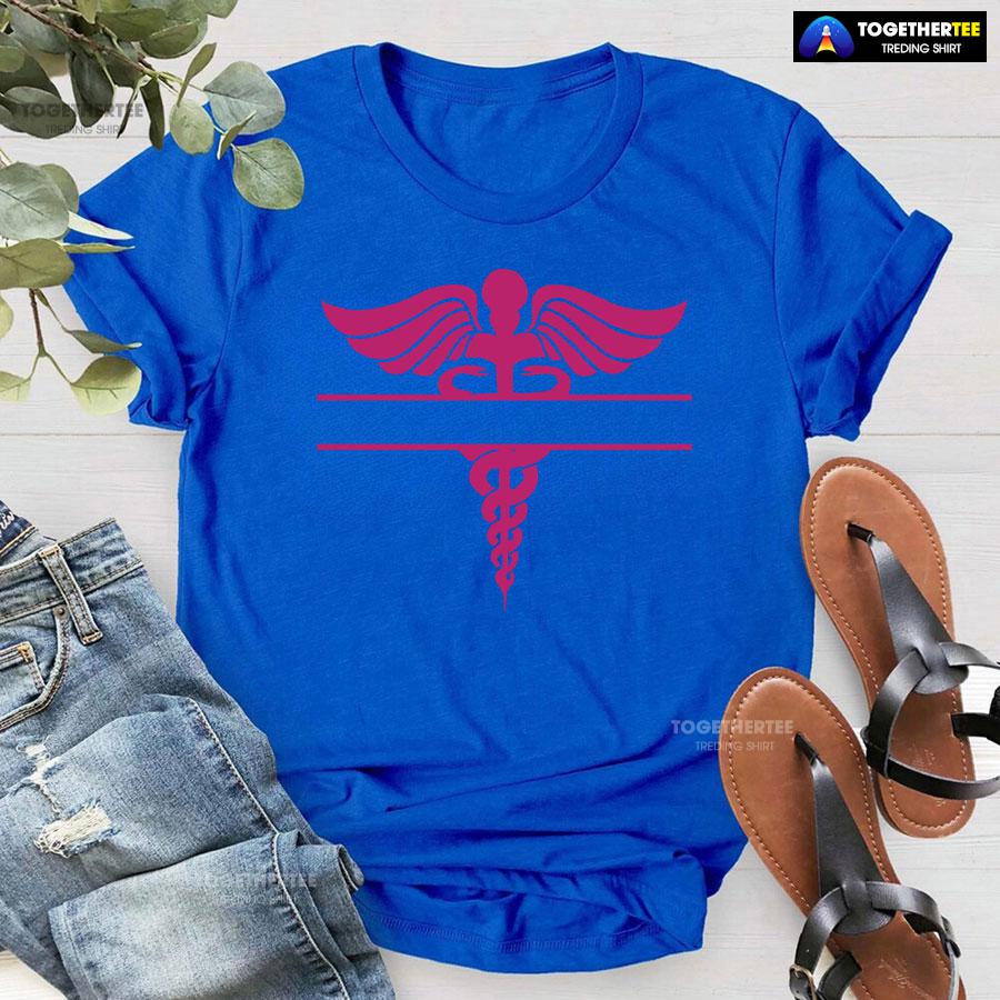 Nurse Caduceus Symbol T-Shirt - Image 8