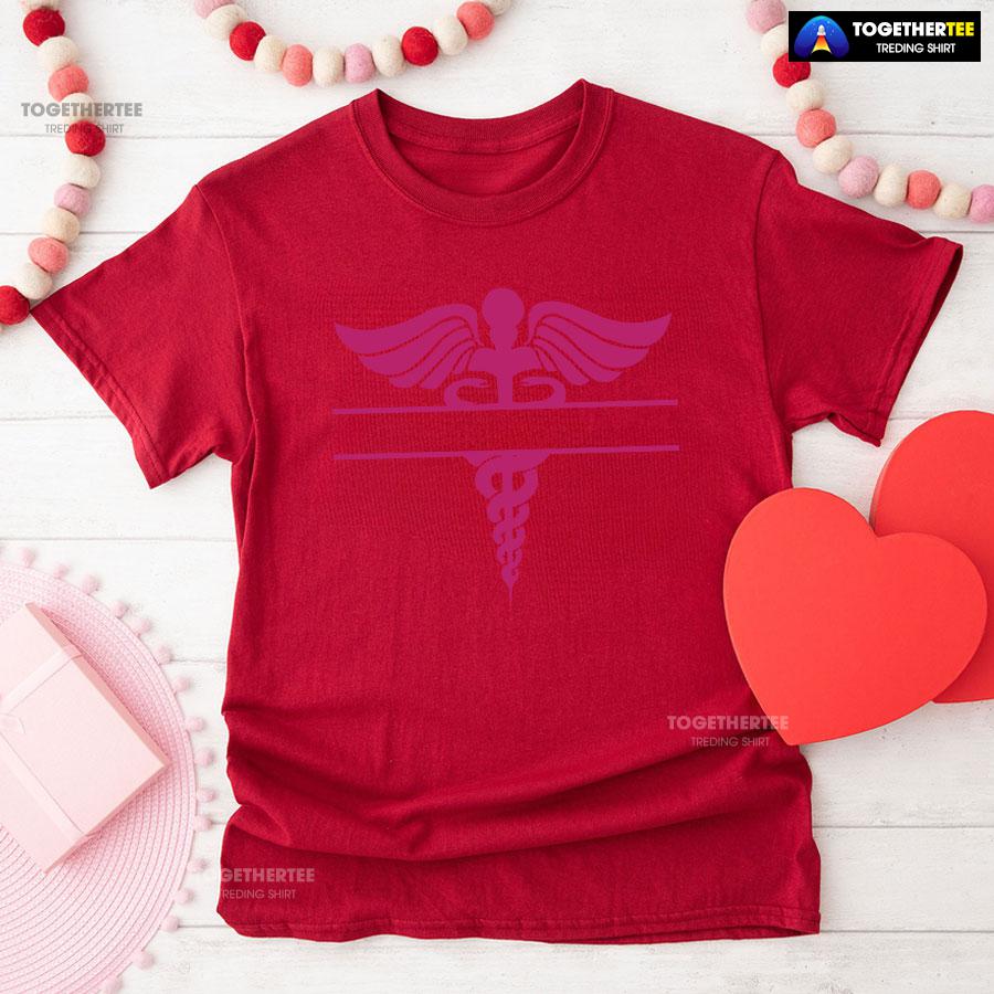 Nurse Caduceus Symbol T-Shirt - Image 9