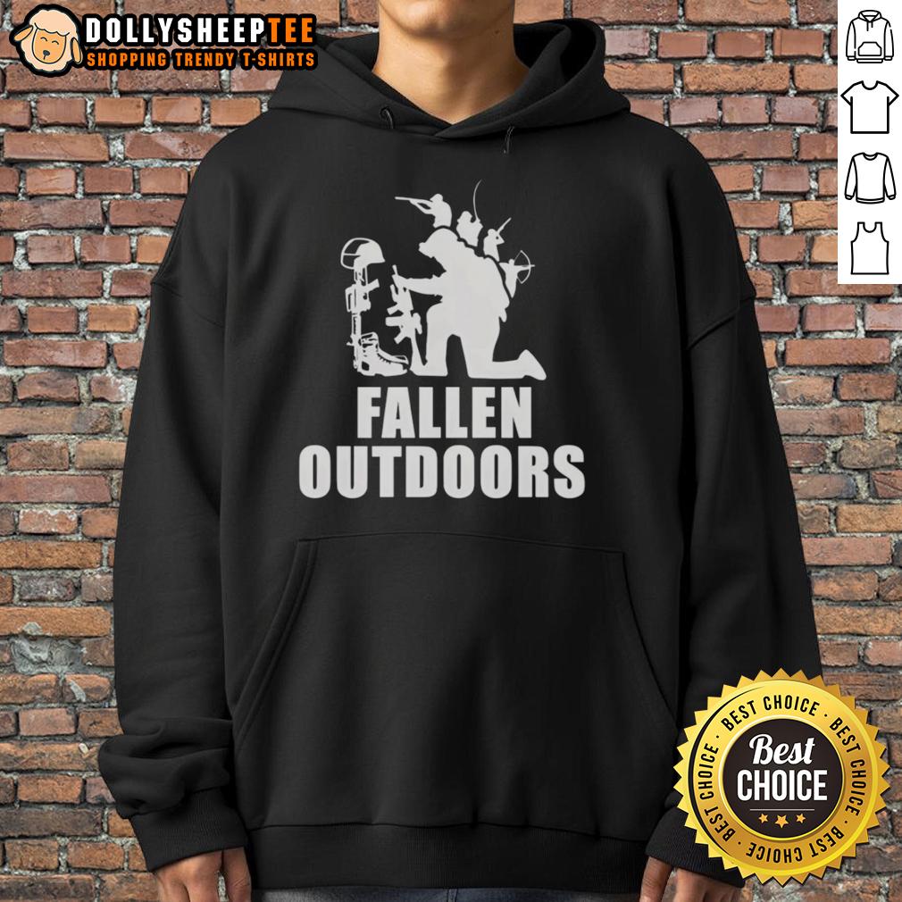 Nice Kaulig Racing Fallen Outdoors T-Shirt - Image 2