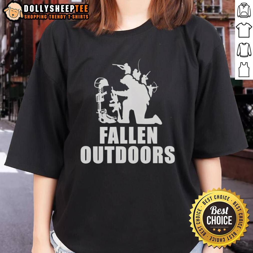 Nice Kaulig Racing Fallen Outdoors T-Shirt - Image 3