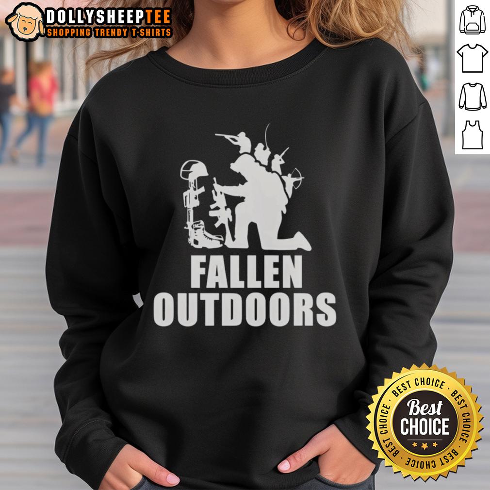 Nice Kaulig Racing Fallen Outdoors T-Shirt - Image 5
