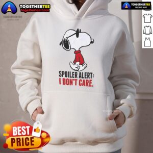 Alternative view of Official Snoopy Spoiler Alert I Don't Care T-Shirt