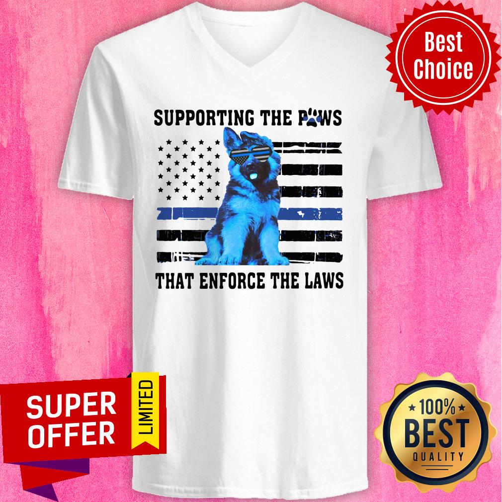 Funny Supporting The Paws That Enforce The Laws Shirt - Image 4