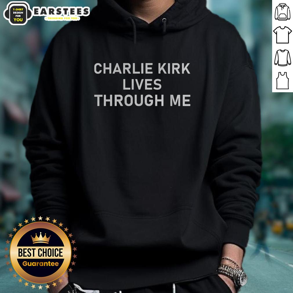Official Charlie Kirk Lives Through Me Memorial T-Shirt - Image 2