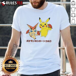 Cute Pokémon Victini And Pikachu Monster T-Shirt