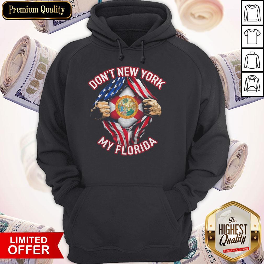 Top Blood Inside Me Don't New York My Florida American Flag Shirt - Image 3
