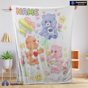 Top Official Cute Care Bears & Friends Blanket Fleece Customized Blanket