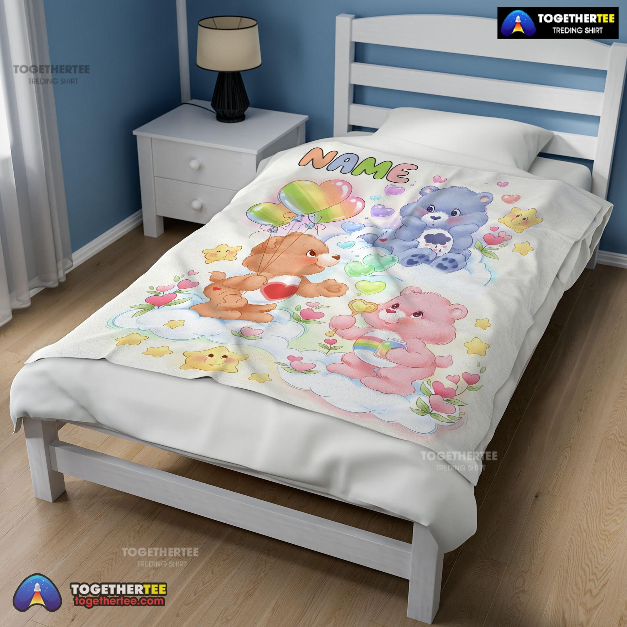 Top Official Cute Care Bears & Friends Blanket Fleece Customized Blanket - Image 2