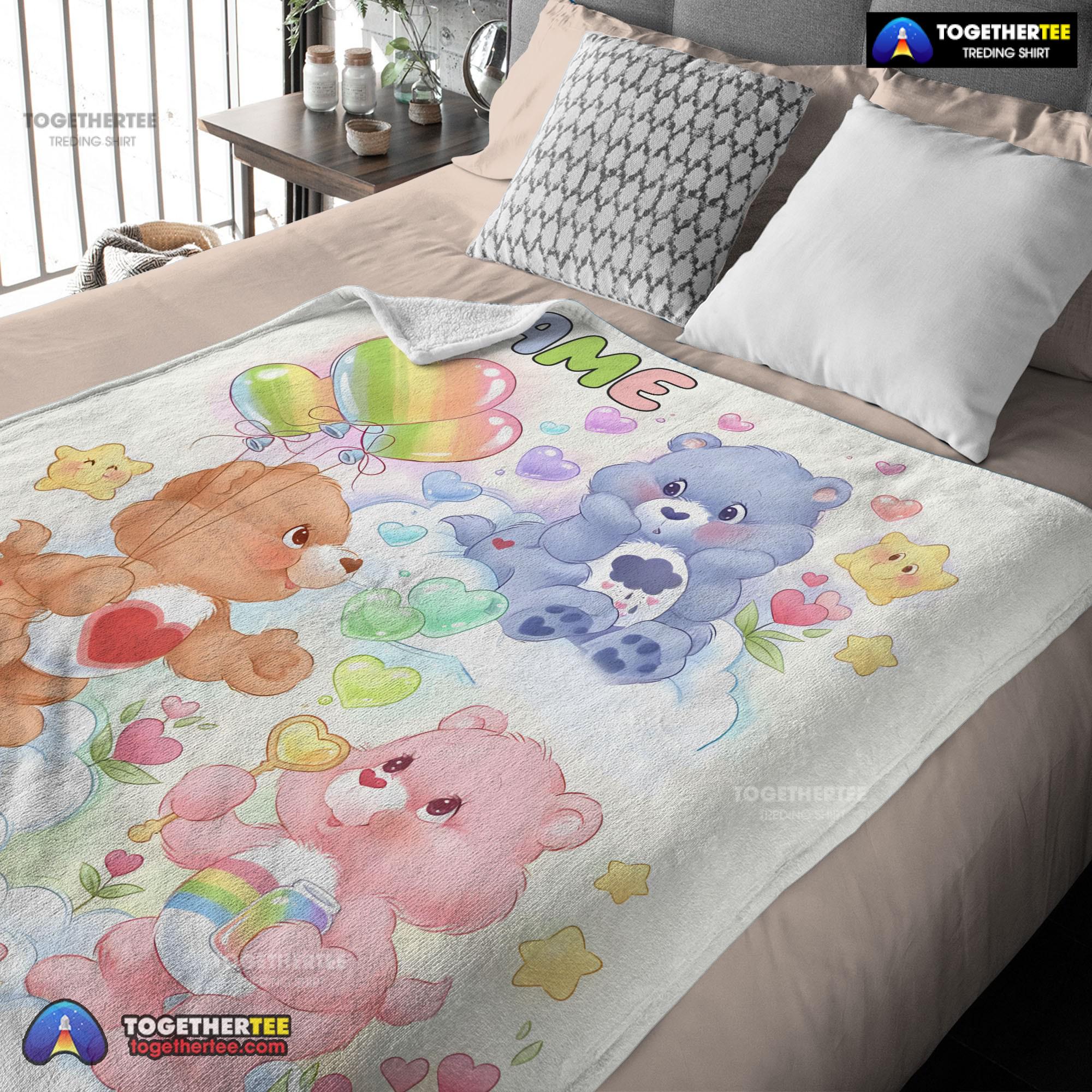 Top Official Cute Care Bears & Friends Blanket Fleece Customized Blanket - Image 3