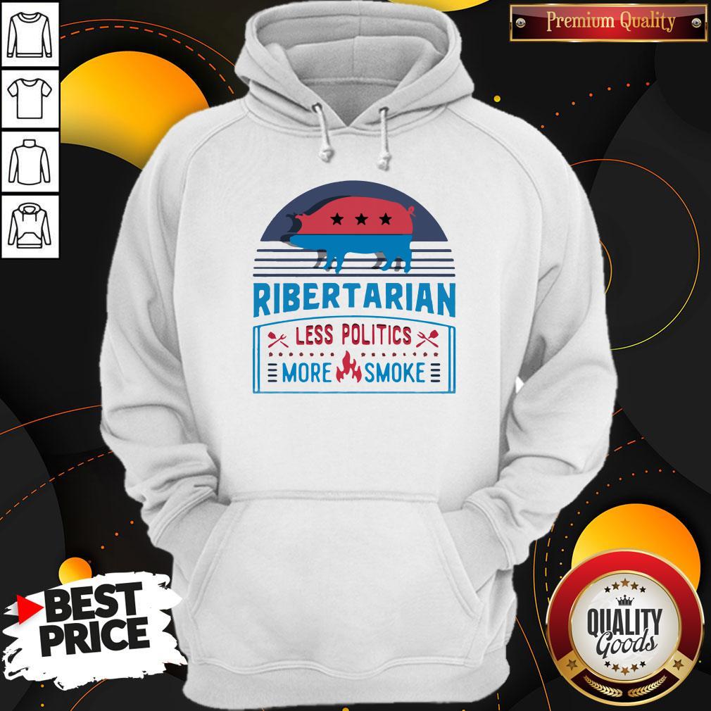 Ribertarian Less Politics More Smoke Bbq Shirt - Image 2