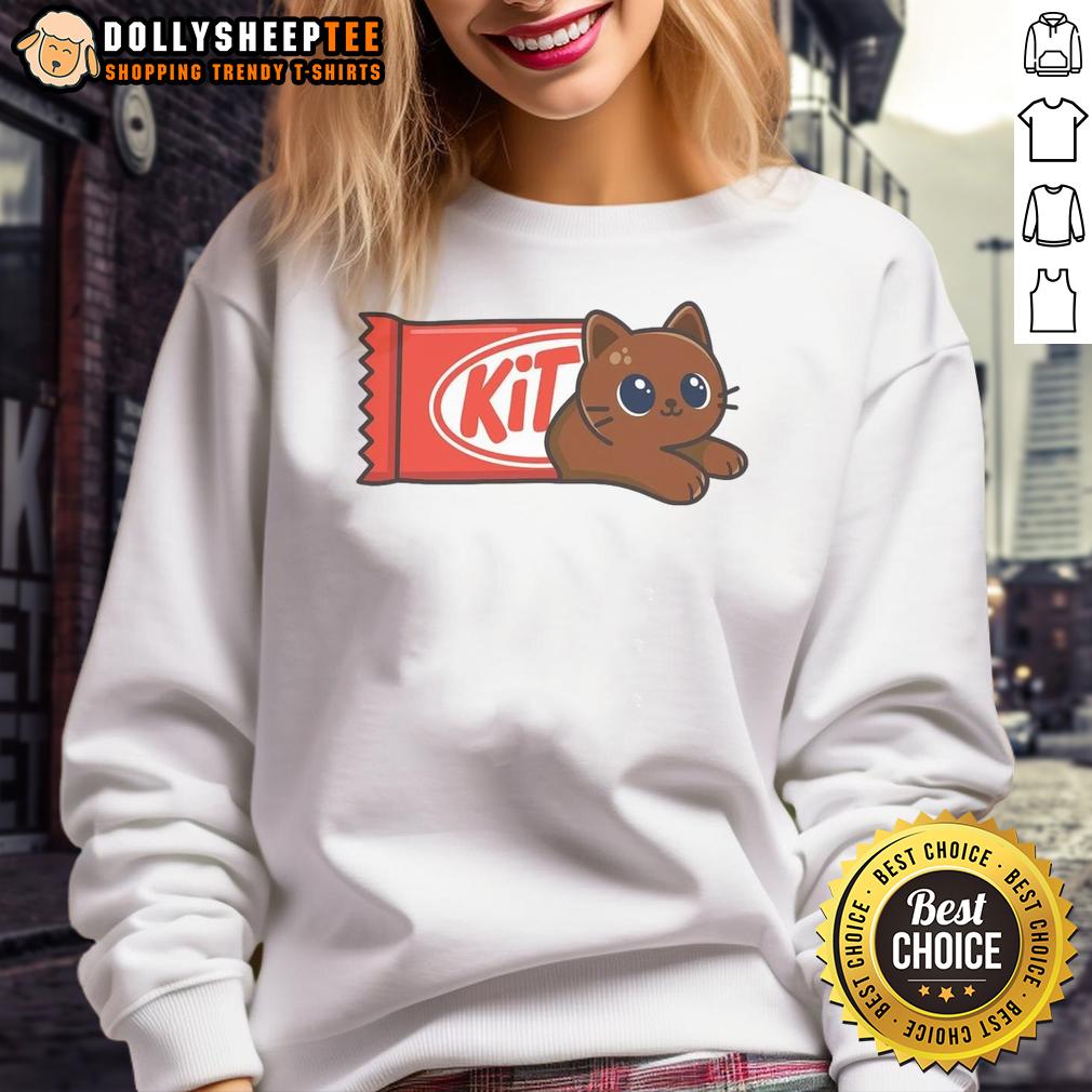 Cute KitKat Kit Cat Cute T-Shirt - Image 5