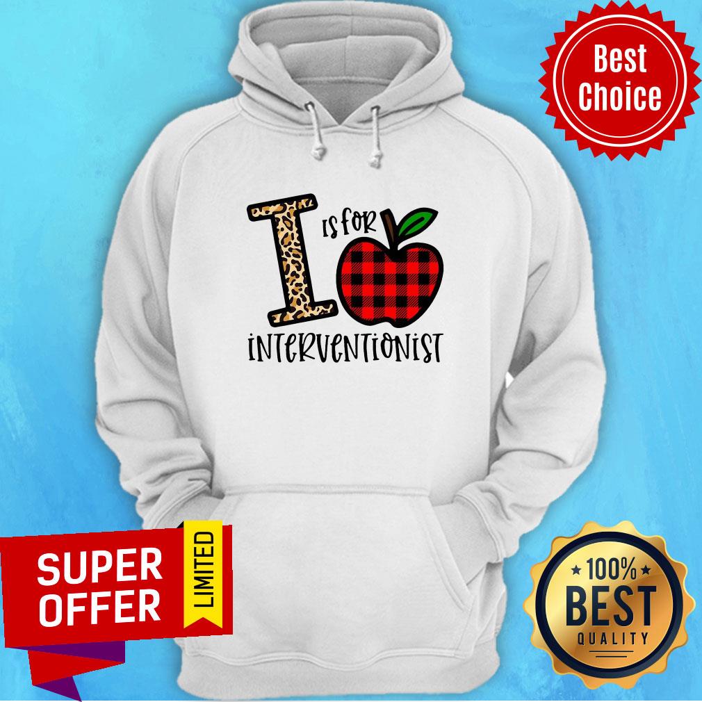 Funny I Leopard Is For Teacher Interventionist Apple Shirt - Image 3