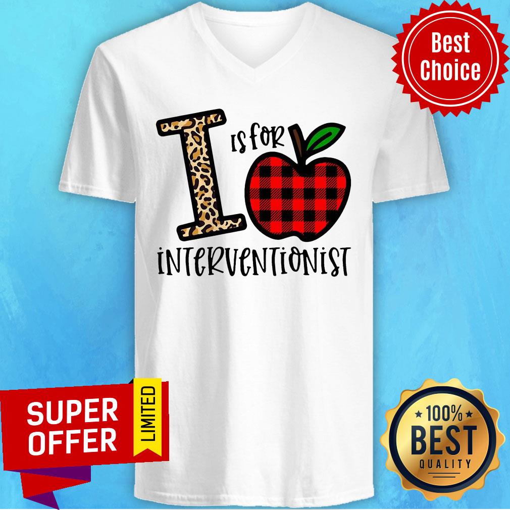 Funny I Leopard Is For Teacher Interventionist Apple Shirt - Image 4