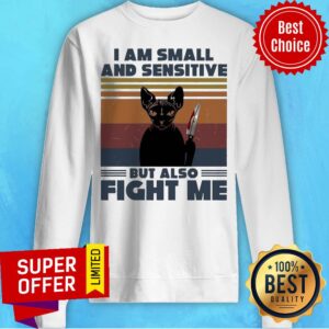 Alternative view of Halloween Michael Myers Black Cat I Am Small And Sensitive But Also Fight Me Vintage Shirt