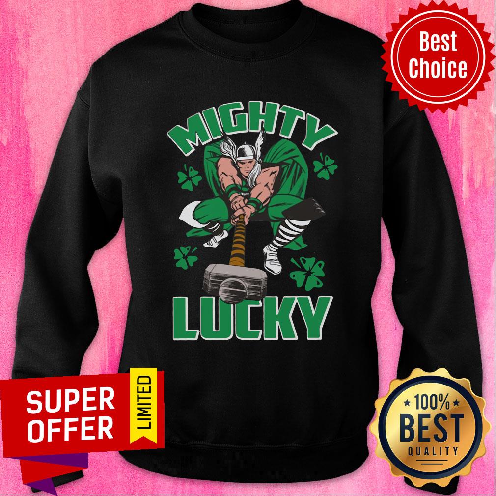 Funny Marvel Thor Mighty Lucky St Patricks Shirt - Image 5
