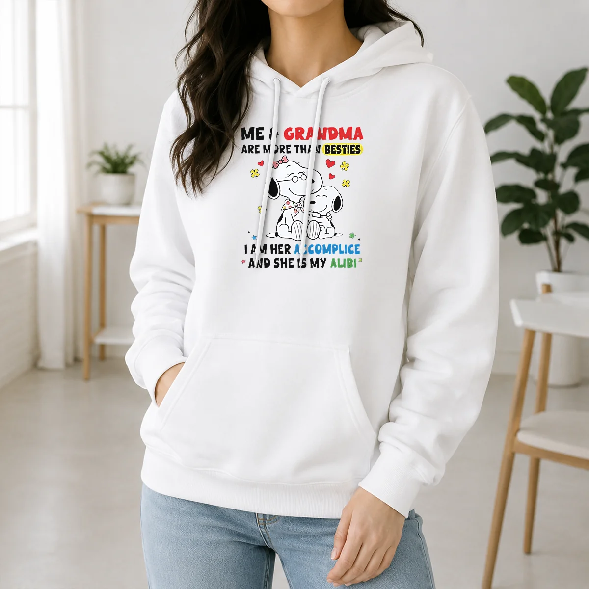 Hot Snoopy Grandma Me And Are More Than Besties I Am Her Accomplice She Is My Alibi Shirt - Image 7