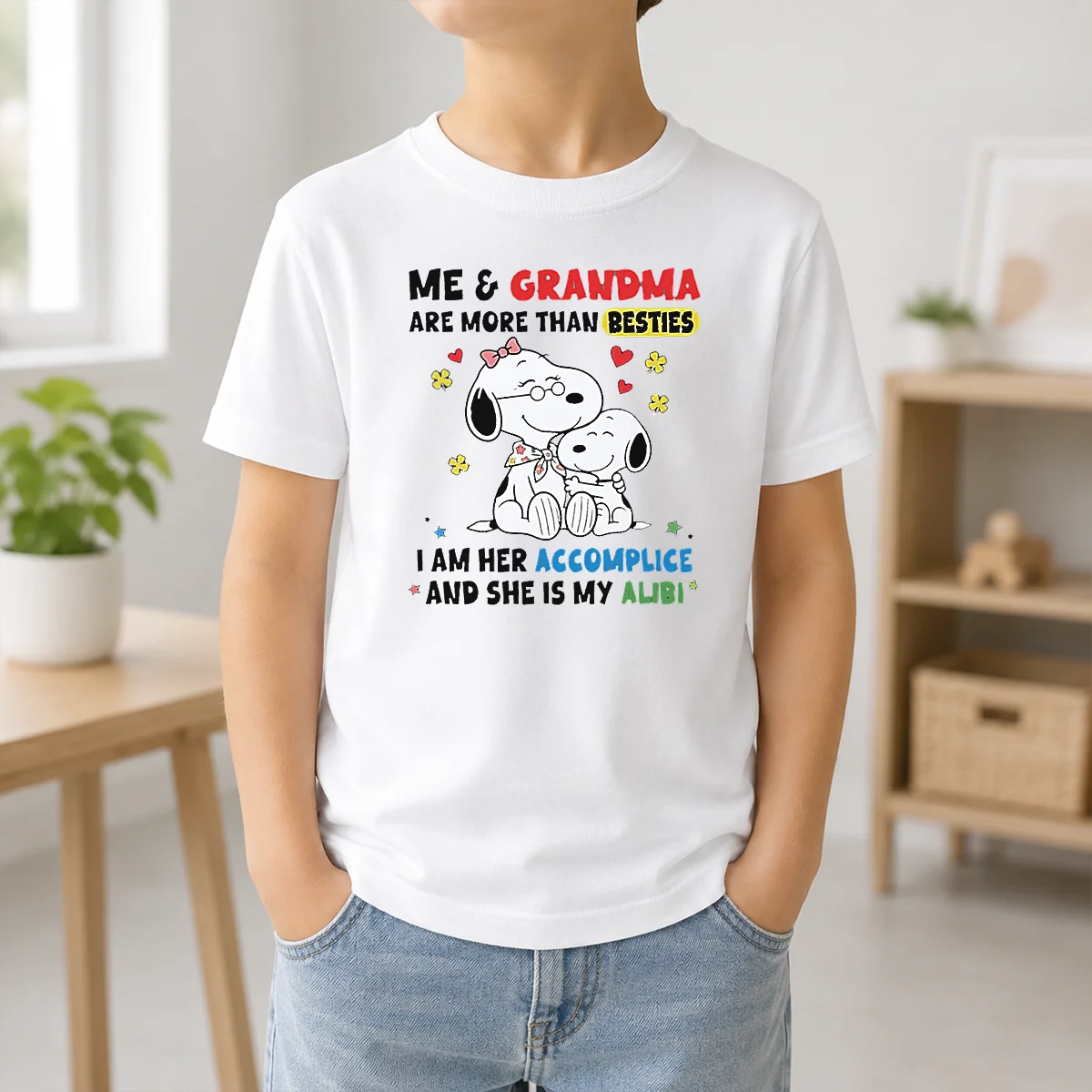 Hot Snoopy Grandma Me And Are More Than Besties I Am Her Accomplice She Is My Alibi Shirt - Image 9
