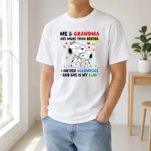 Hot Snoopy Grandma Me And Are More Than Besties I Am Her Accomplice She Is My Alibi Shirt