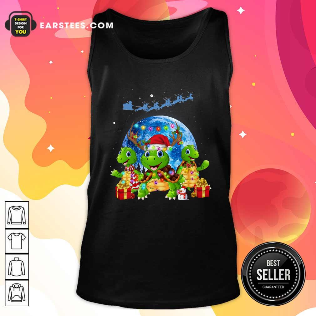 Nice Three Turtle Santa Reindeer Merry Christmas Shirt - Image 4