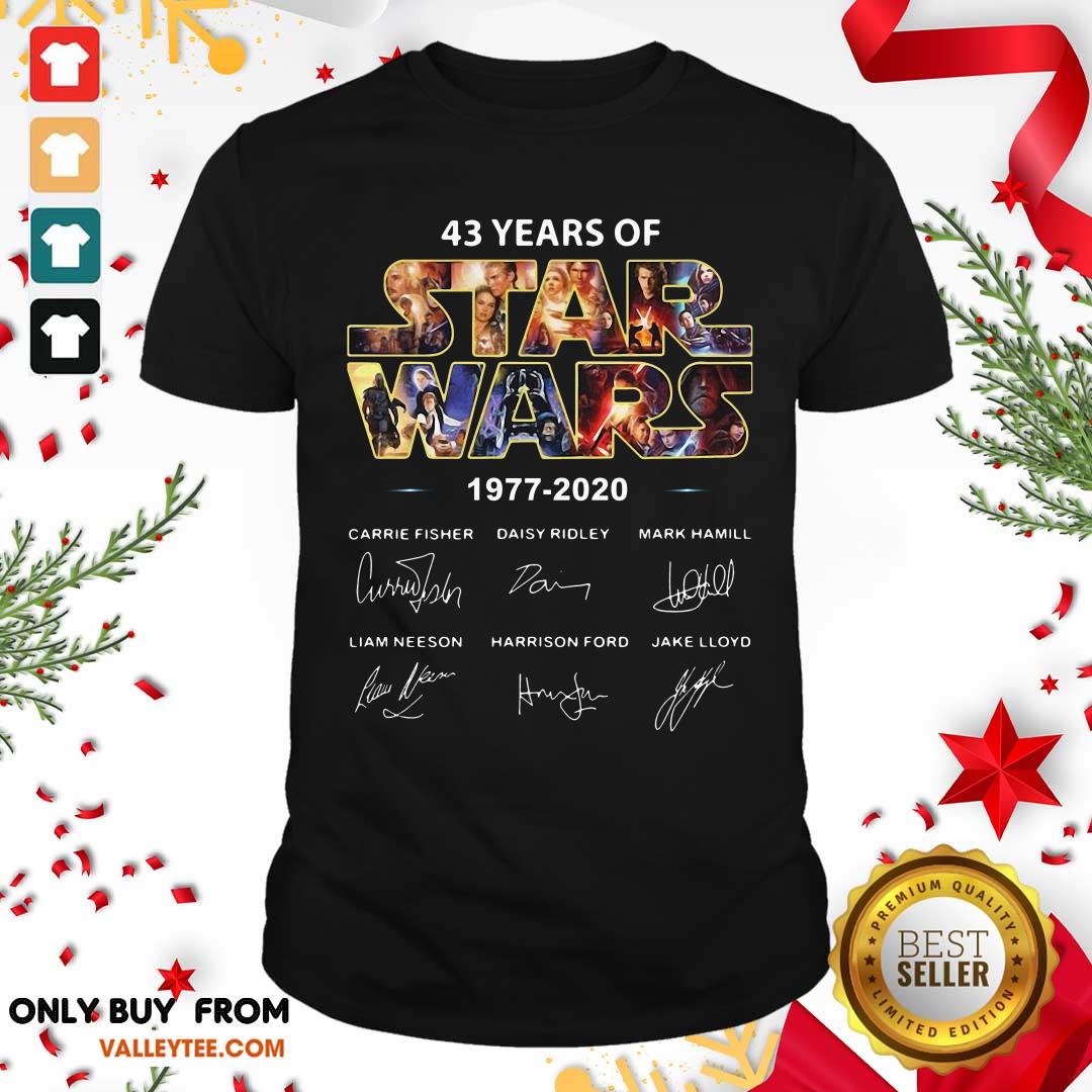 Pretty 43 Years 1977 2020 Star Wars Signatures Shirt
