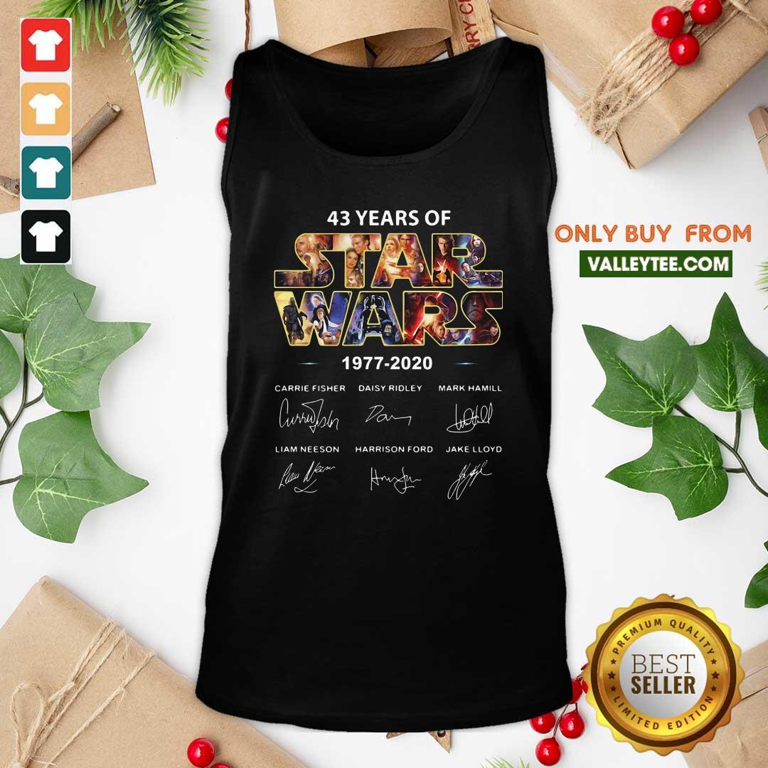 Pretty 43 Years 1977 2020 Star Wars Signatures Shirt - Image 5