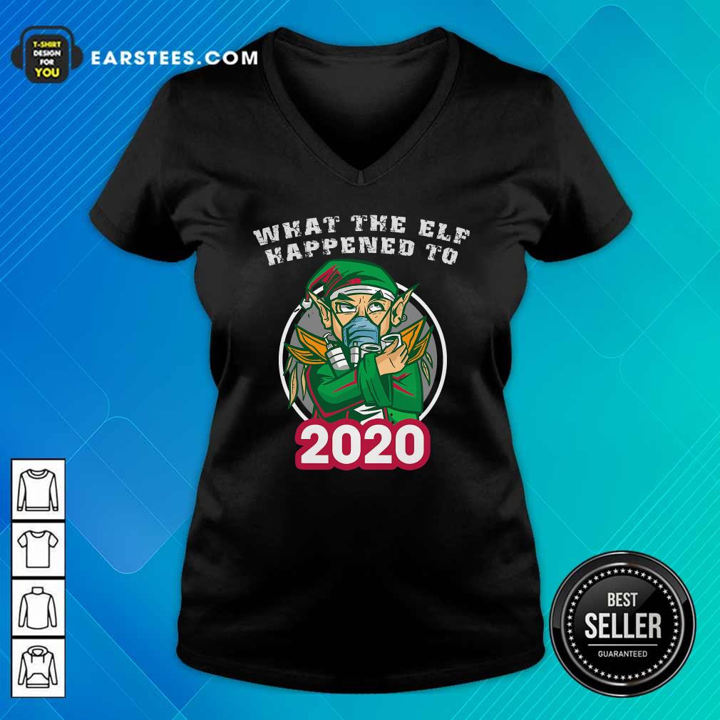 Top What The Elf Happened To 2020 Wear Mask Toilet Paper Xmas Shirt - Image 3