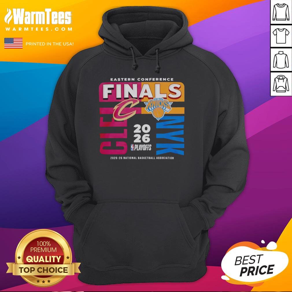 Nice 2025-26 Eastern Conference Finals NBA Cleveland Cavaliers Vs New York Knicks T-Shirt - Image 2
