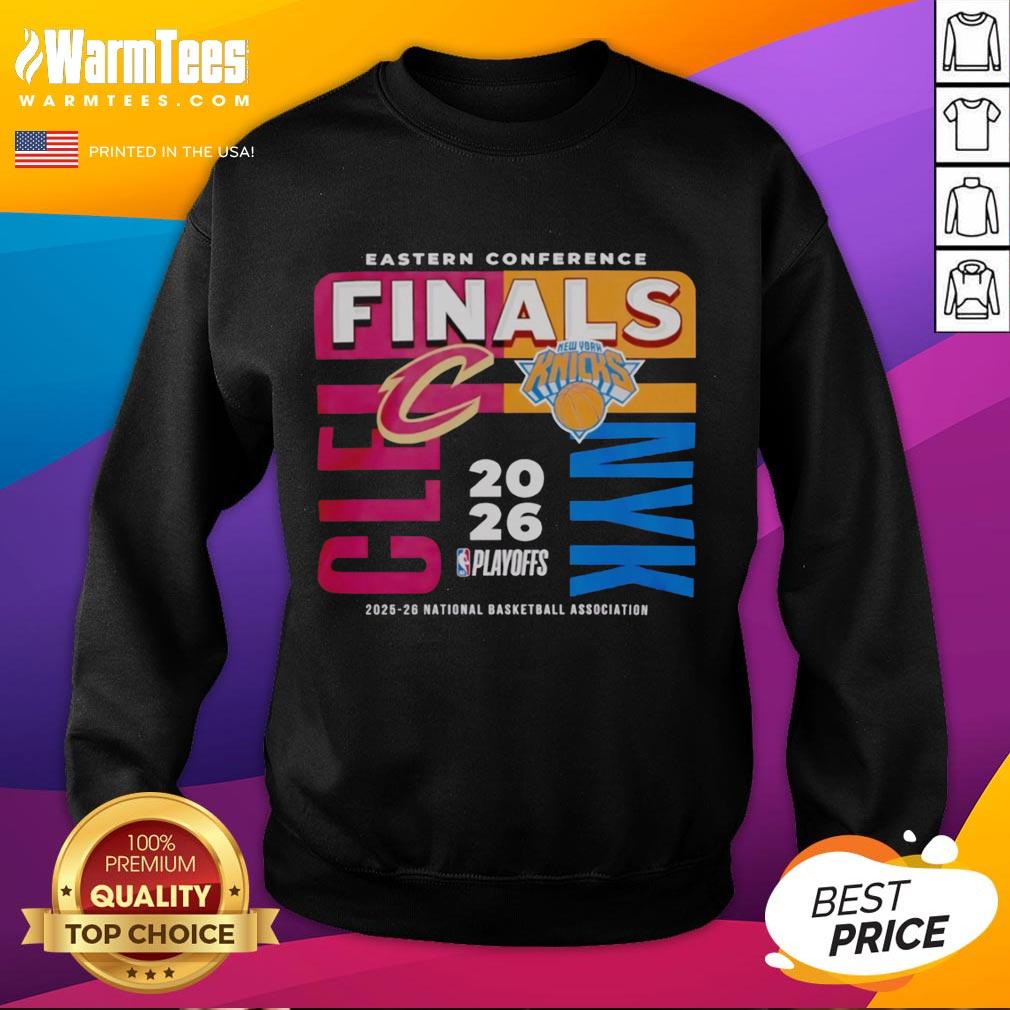 Nice 2025-26 Eastern Conference Finals NBA Cleveland Cavaliers Vs New York Knicks T-Shirt - Image 5